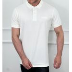 Camiseta Gola Polo Diesel Branco Branco Com Detalhe Lateral 