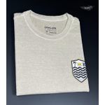 Camiseta Osk Areia Malha Soft Pima Com Logo Lateral 