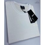 Camiseta Hugo Boss Malha Tanguis Off-White Com Detalhe Silk Lateral