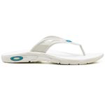 Chinelo Oakley Rest 2.0 BRANCO DETALHE AZUL