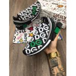 TENIS DOLCE GABBANA SORRENTO PRETO/VERDE ESCRITO DG