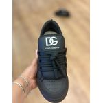 TENIS DOLCE DG Preto cano baixo com patch de logo