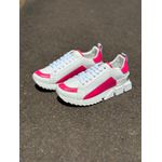 TENIS DOLCE GABBANA KING COURO PINK/BRANCO