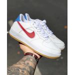 TENIS NK AIR FORCE 1 BRANCO E VERMELHO