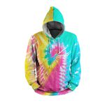 MOLETOM COM CAPUZ TIE DYE