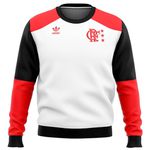 MOLETOM COM CAPUZ TIME FLAMENGO BRANCO