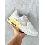 Tenis Nk Air Max Excee Couro BRANCO/AZUL/AMARELO