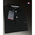 CAMISETA GOLA POLO BASICA TOMMY PRETA