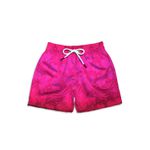 SHORT PRAIA FOLHAS ROSA DEGRADE