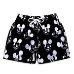 SHORT PRAIA MICKEY PRETO E BRANCO