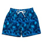 SHORT PRAIA FLORAL AZUL