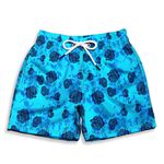 SHORT PRAIA ROSAS AZUL