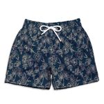 SHORT PRAIA FLORAL AZUL MARINHO 