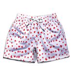 SHORT PRAIA POKER NAIPE COPAS BRANCO