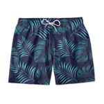 SHORT PRAIA FLORAL AZUL MARINHO