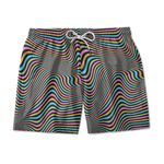 SHORT PRAIA TIE DYE PSICODELICO PRETO