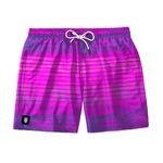 SHORT PRAIA ROSA NEON LISTRAS