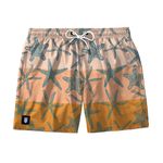 SHORT PRAIA ESTRELAS LARANJA