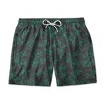 SHORT PRAIA FLORAL VERDE COM CHUMBO