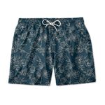 SHORT PRAIA FLORAL AZUL MARINHO 