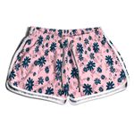 SHORT PRAIA FEMININO FLORAL MARGARIDAS AZUL