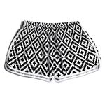 SHORT PRAIA FEMININO MOSAICO PRETO E BRANCO