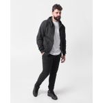 Blusa De Moletinho Masculino Com Zíper Preto