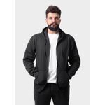 Blusa De Moletinho Masculino Com Zíper Preto