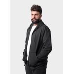 Blusa De Moletinho Masculino Com Zíper Preto