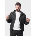 Blusa De Moletinho Masculino Com Zíper Preto