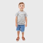 Camiseta Infantil Algodão Cinza