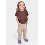 Camiseta Infantil Algodão Marrom