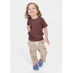 Camiseta Infantil Algodão Marrom