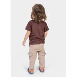 Camiseta Infantil Algodão Marrom
