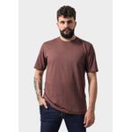 Camiseta Masculina Básica Lisa Marrom