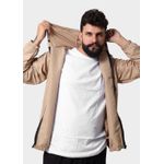 Jaqueta Corta Vento Masculina Com Zíper Bege