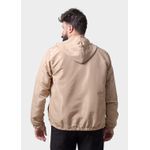 Jaqueta Corta Vento Masculina Com Zíper Bege