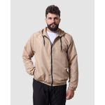 Jaqueta Corta Vento Masculina Com Zíper Bege