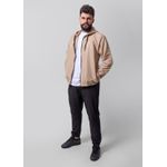 Jaqueta Corta Vento Masculina Com Zíper Bege