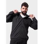 Jaqueta Corta Vento Masculina Com Zíper Preto