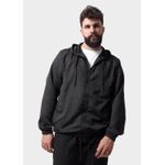 Jaqueta Corta Vento Masculina Com Zíper Preto