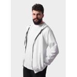 Jaqueta Corta Vento Masculina Com Zíper Branco