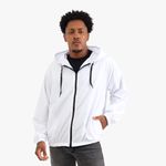 Jaqueta Corta Vento Masculina Com Zíper Branco