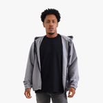 Jaqueta Corta Vento Masculina Com Zíper Cinza