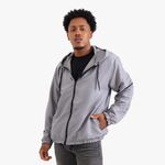 Jaqueta Corta Vento Masculina Com Zíper Cinza