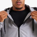Jaqueta Corta Vento Masculina Com Zíper Cinza