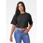 Cropped Feminino Oversized Preto