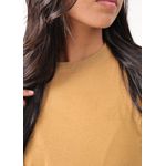 Cropped Feminino Oversized Caramelo
