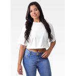 Cropped Feminino Oversized Off White