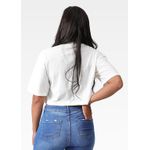 Cropped Feminino Oversized Off White
